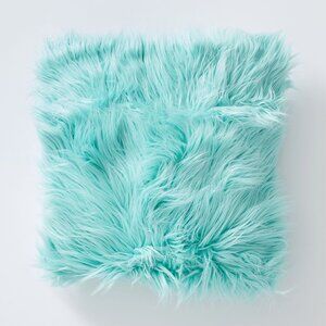 Pottery Barn Teen 18x18 Pale Seafoam Himalayan Recycled Faux-Fur Pillow Cover